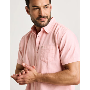 Camisa Manga Corta Rosa - Folka