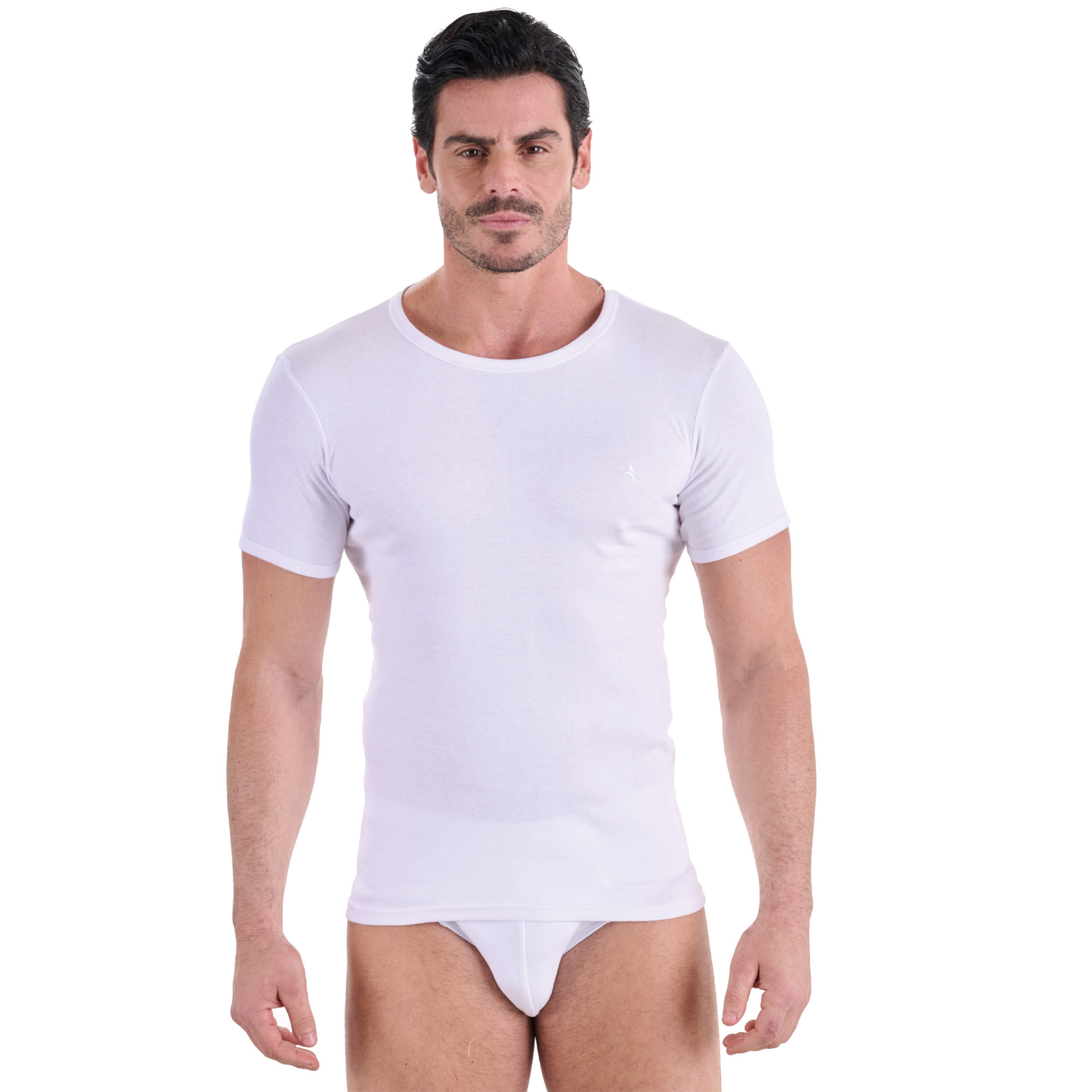 T-shirt Navigare in Cotone Interlock Girocollo Art.911 Conf. Da 3pz, Bianco