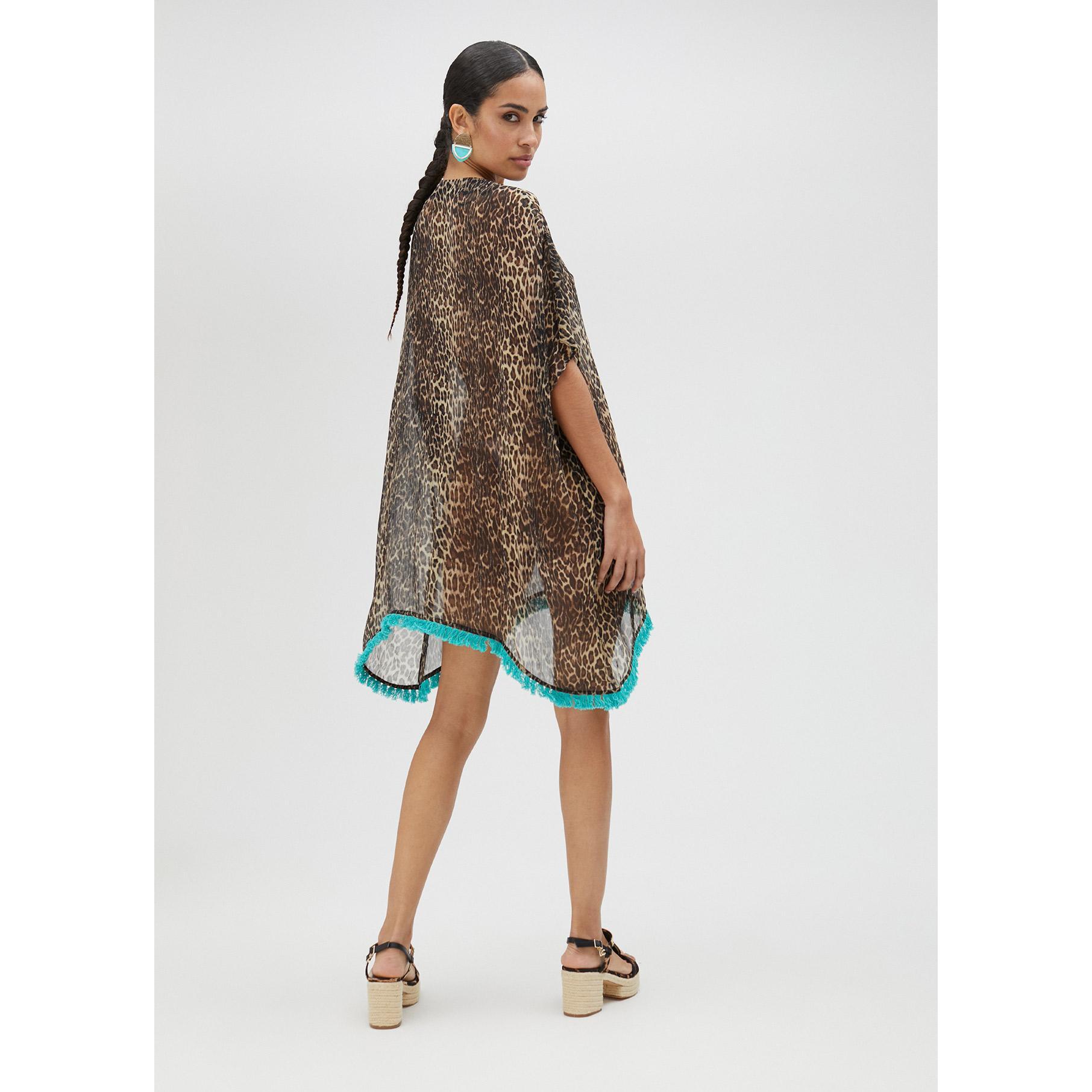 Vestito corto stampa animalier