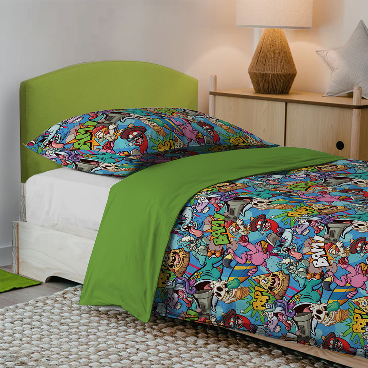 Parure copripiumino pizza pazza