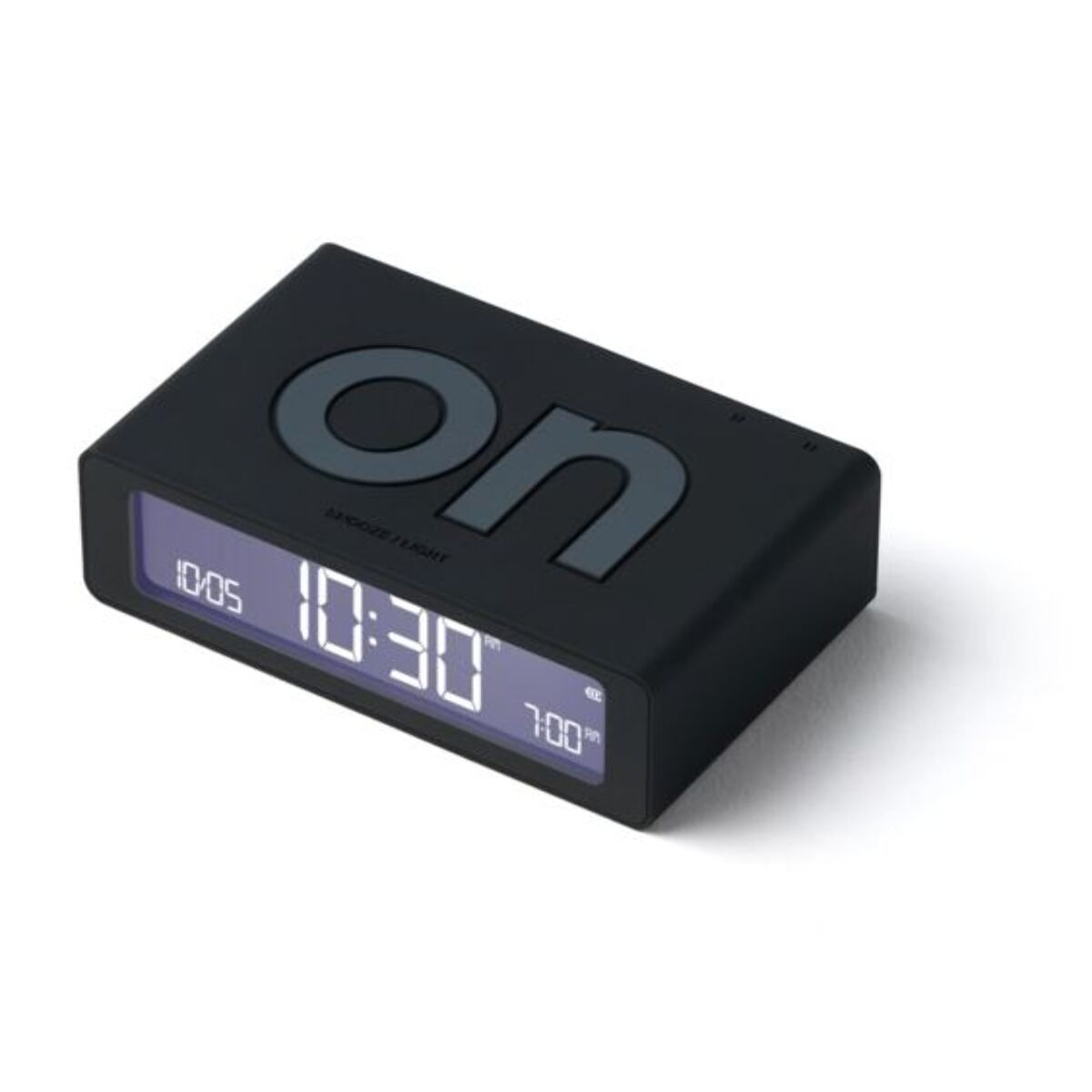 Réveil LEXON Flip Mini de Voyage Rechargeable Noir