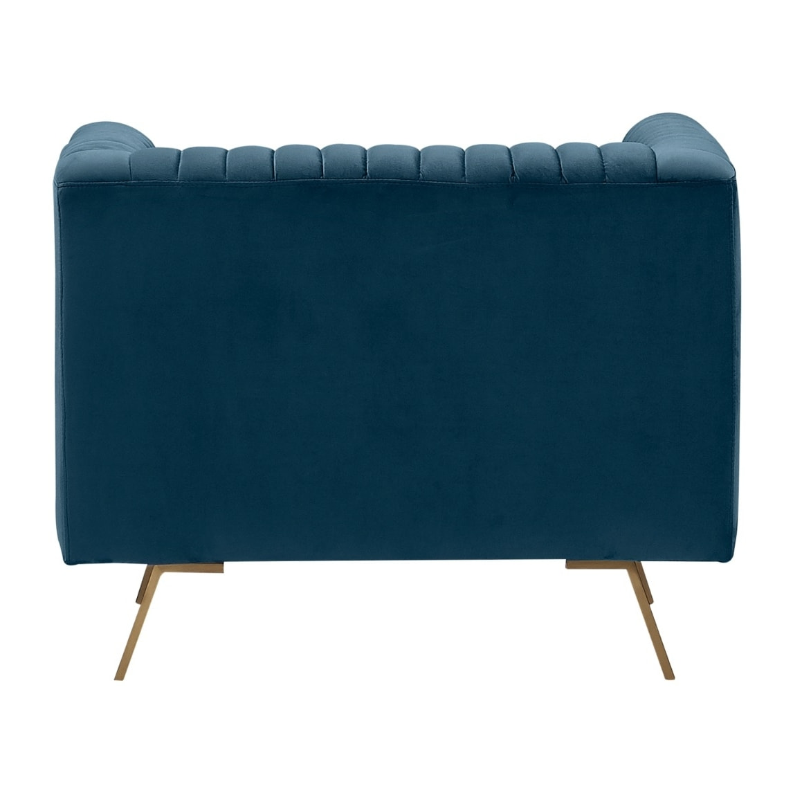 Fauteuil Gatsby en velours bleu foncé