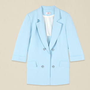 Oltre - Blazer in tessuto crêpe - Azzurro
