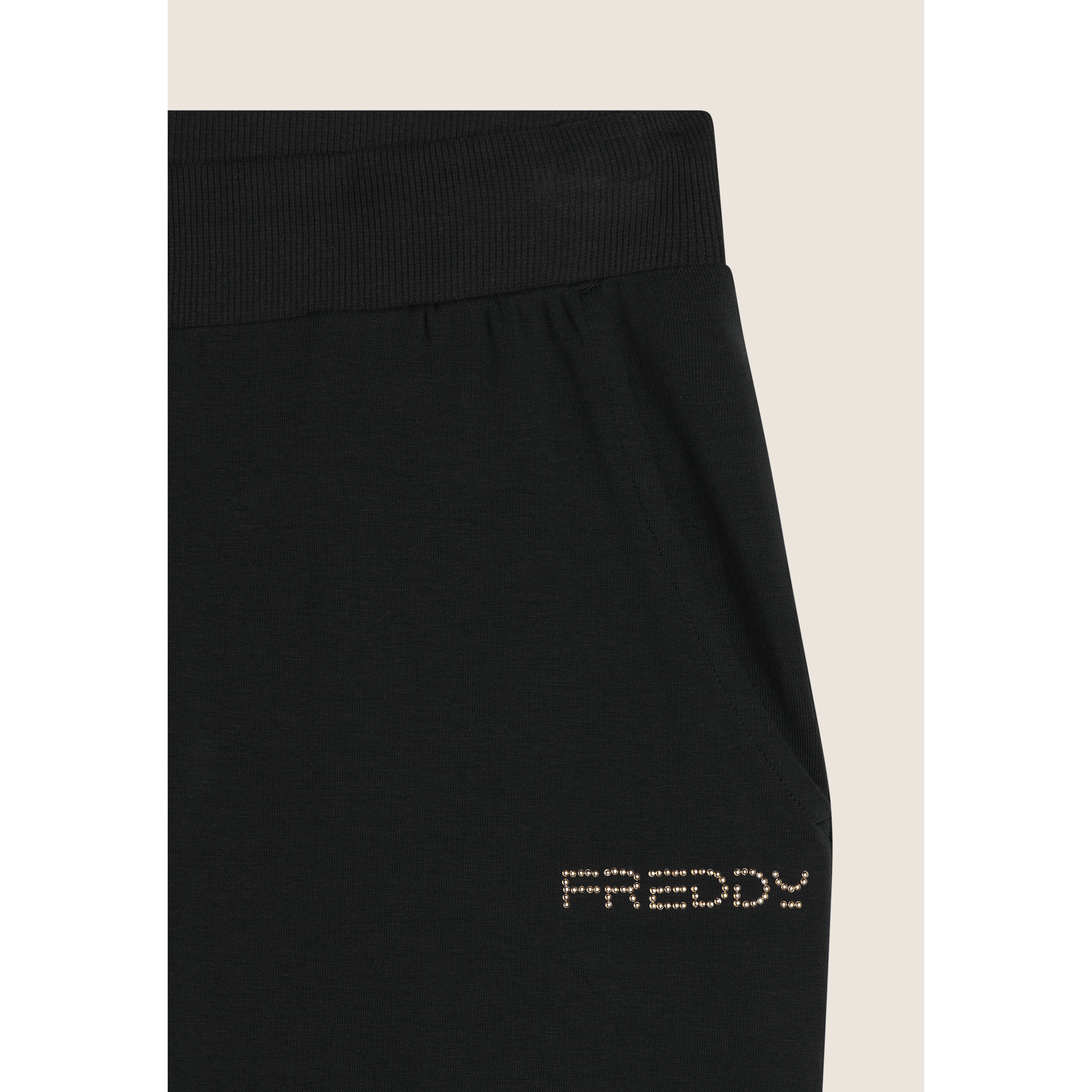 Pantaloni in jersey con fondo a polsino in costina