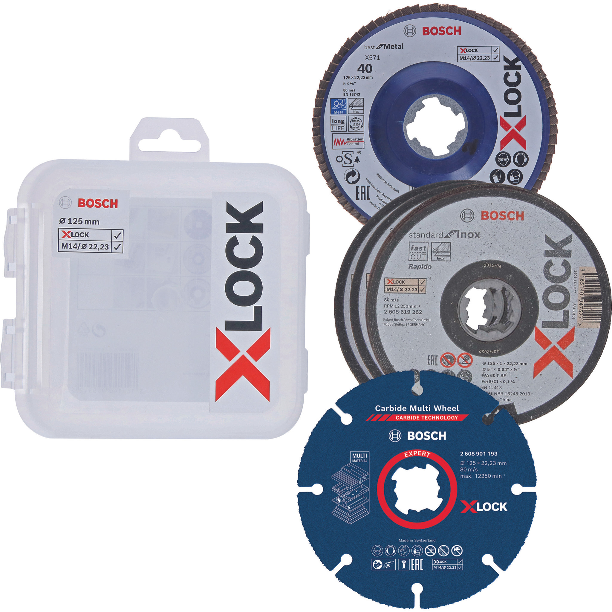 Kit disques X-Lock 125 mm BOSCH - 2608619374