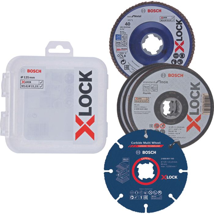 Kit disques X-Lock 125 mm BOSCH - 2608619374