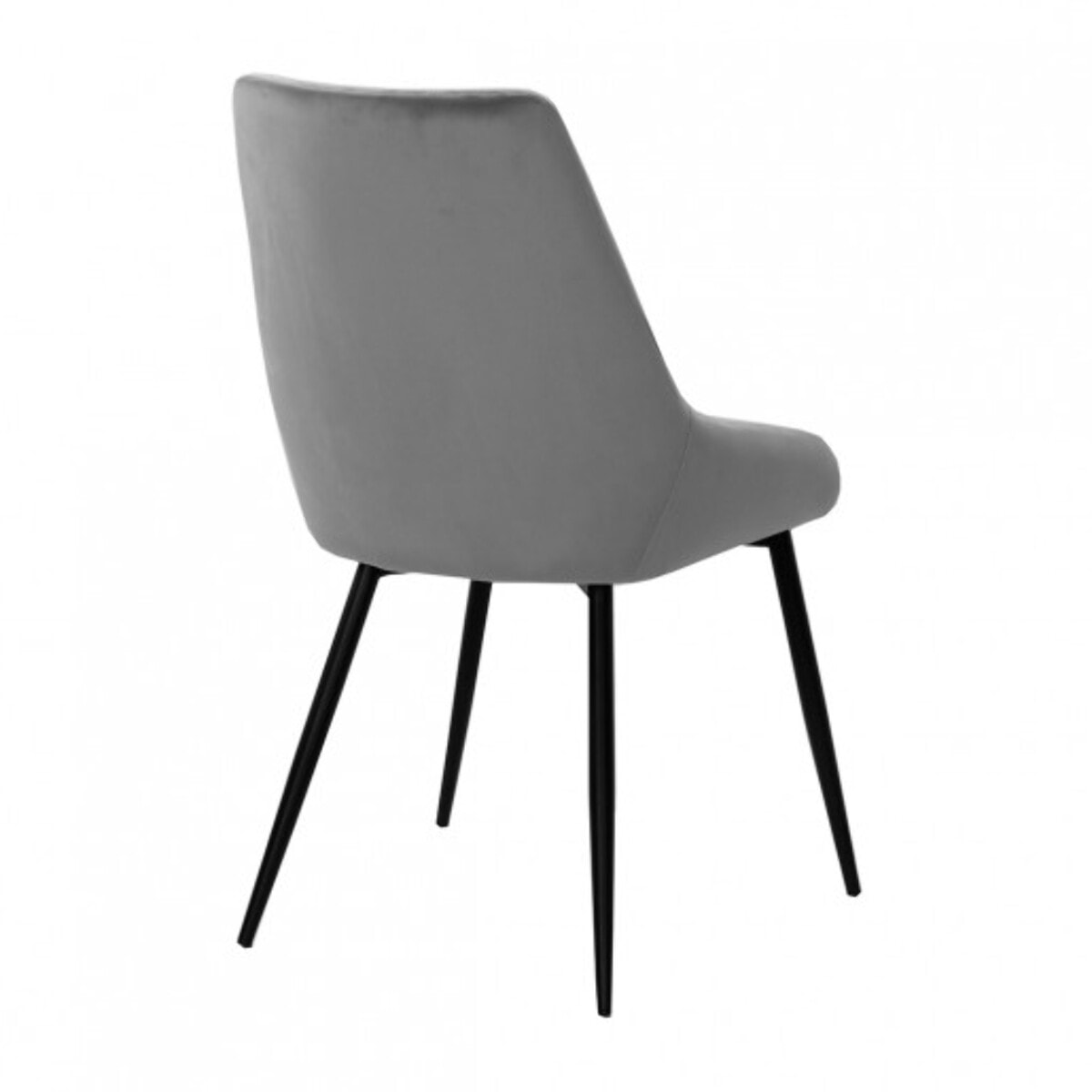 Chaise en velours avec piètement métal noir - MONDO