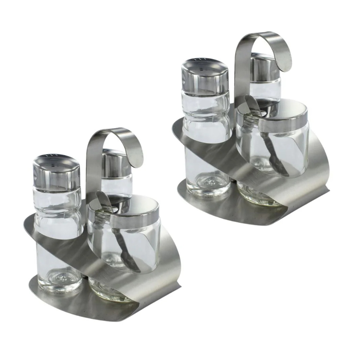 Ensemble de 2 Ensemble pour moutarde, sel et poivre Fackelmann