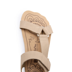 Sandalias Abiertas Barefoot Goflex en Beige