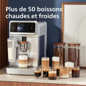 Expresso Broyeur PHILIPS Café Aromis EP8757/20 cafetière à grain SilentBrew LatteGo Pro Blanche