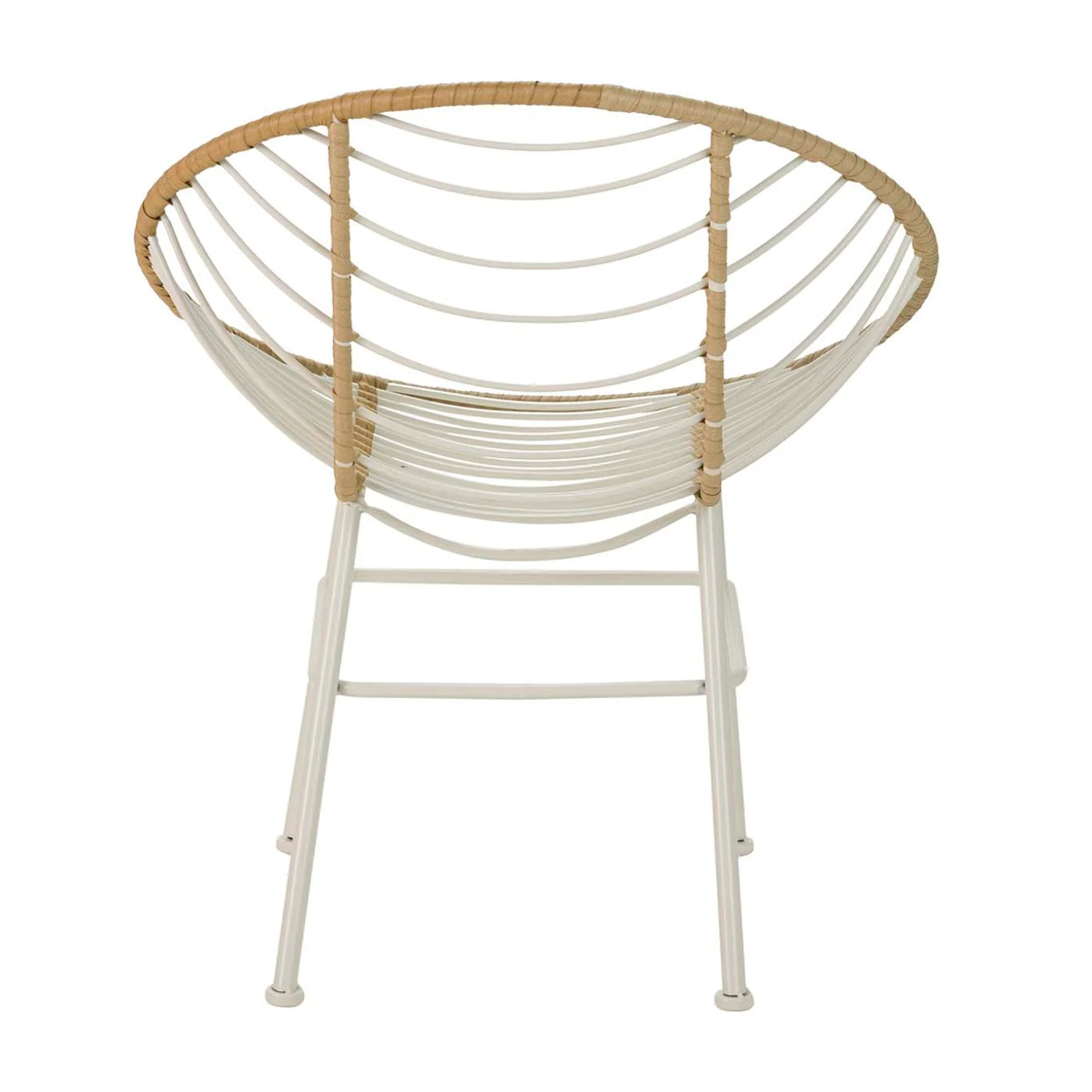 Silla Metal Fibra Sintetica Beige 56x66x78cm