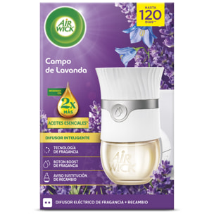 Air Wick Ambientador Eléctrico - Ambientador difusor inteligente con tecnología Anti-Fading con aroma a Lavanda - Aparato y Recambio