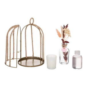 Coffret senteur cage Paola avec corde lin