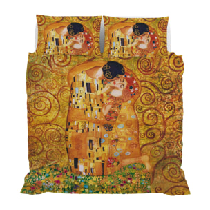 PARURE COPRIPIUMINO ARTE, STAMPA DIGITALE, 100% MICROFIBRA - MATRIMONIALE