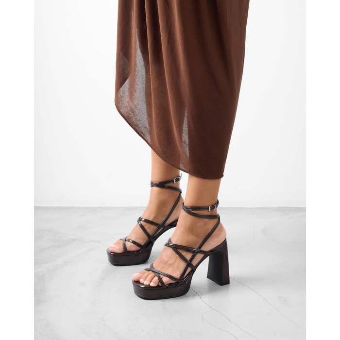 Sandalias  -  Nori   - Marron - 11 cm