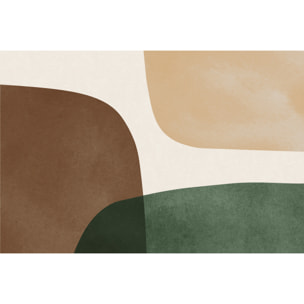 Alfombra de vinilo Nebulosa verde 160x240 cm -PVC antideslizante, vinilica para cocina o salón, lavable, estilo abstracto