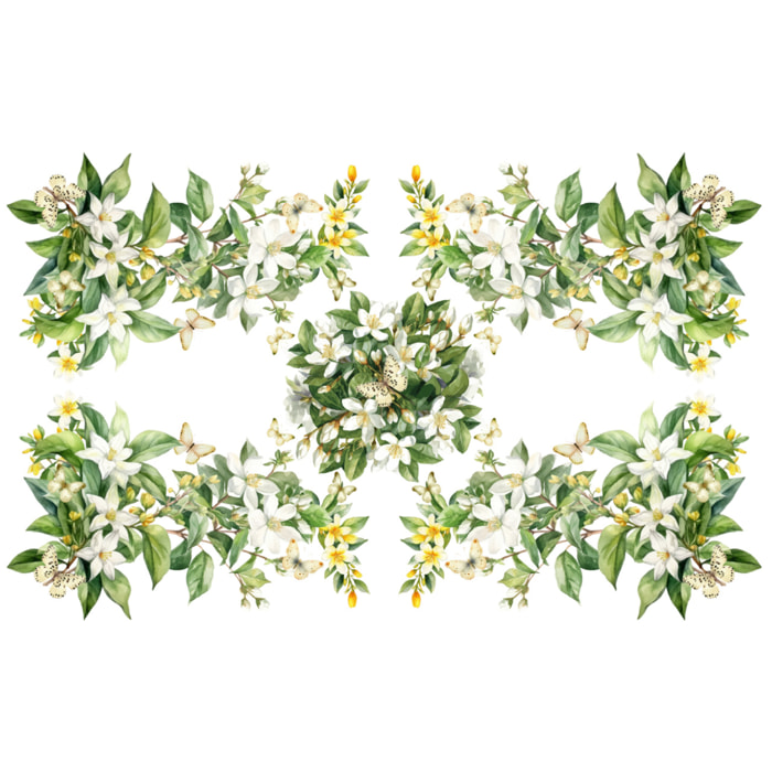 Tovaglia Stampa Digitale 100% Cotone Disegno Jasmin