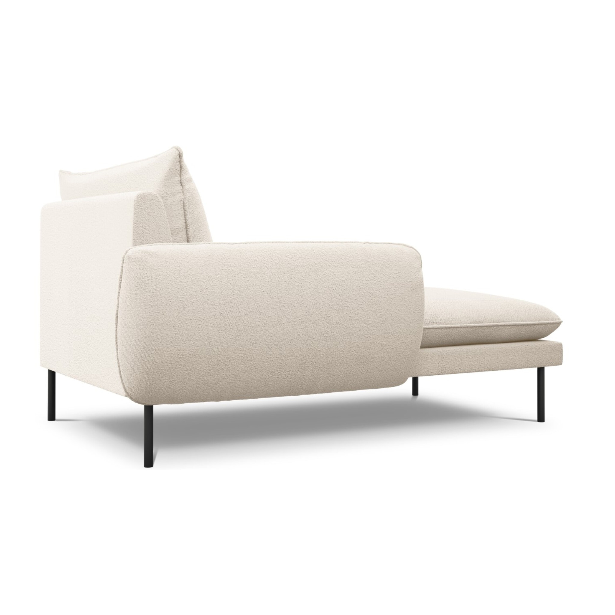 Méridienne gauche "Vienna" en bouclé beige