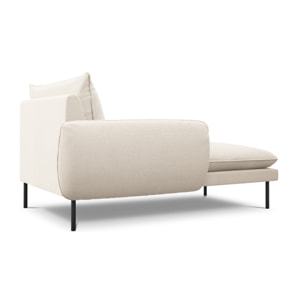 Méridienne gauche "Vienna" en bouclé beige