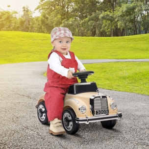 Porteur enfant voiture licence Mercedes-Benz 300S coffre butée arrière anti-basculement beige