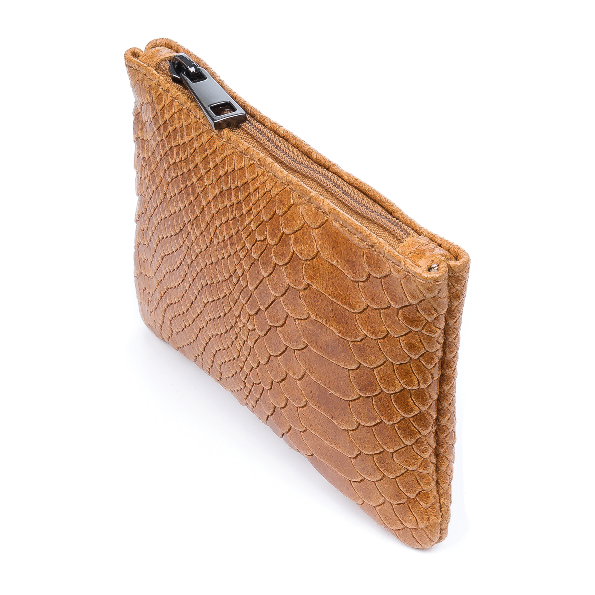 Seconda Cartera Mujer Mujer.Piel auténtica Gamuza Grabado Serpiente