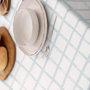 Mantel antimanchas LEONARDO AZUL - 100% algodón