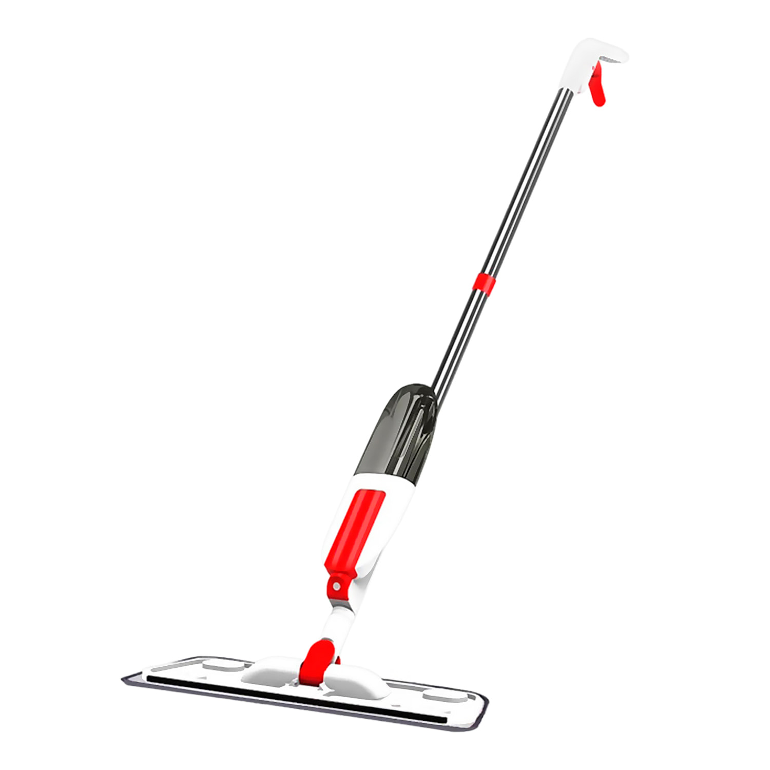 Mopa con pulverizador, depósito de líquido y cabezal giratorio 360º.