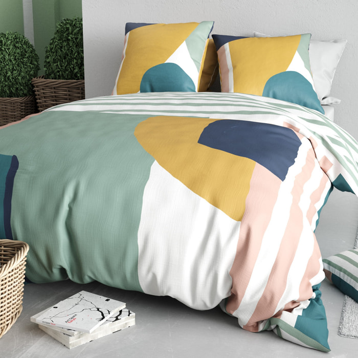 Parure Housse De Couette 3pcs 100% Coton 57 Fils OSLO