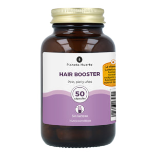 PLANETA HUERTO | Hair Booster 50 Cápsulas – Hair booster Suplemento Natural para Fortalecer el Cabello, Uñas y Piel con Vitaminas, Minerales y Biotina