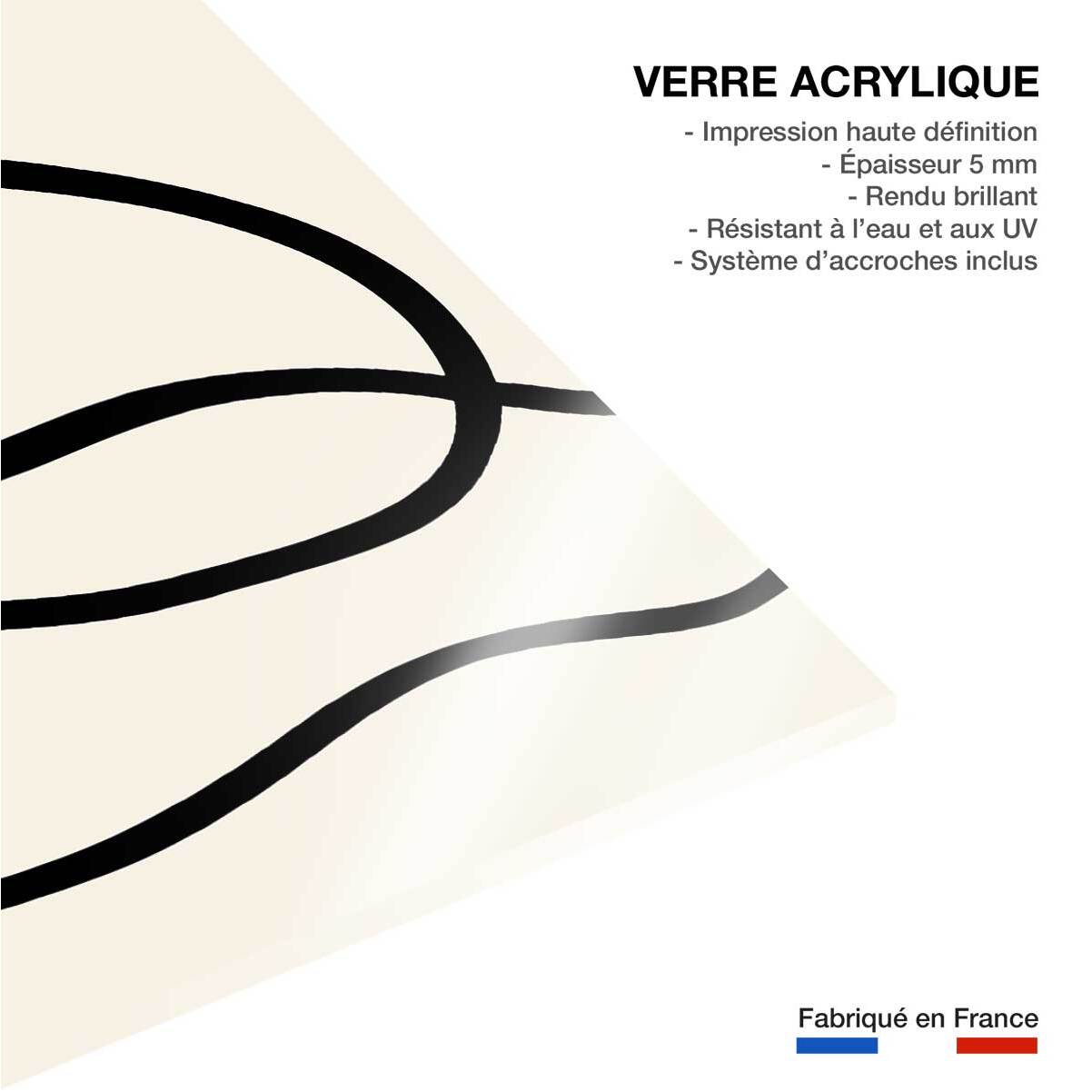 Tableau line art bold III Tableau plexiglas