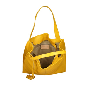 Borsa a spalla  da donna In Vera pelle Made in Italy 34x32x11 cm