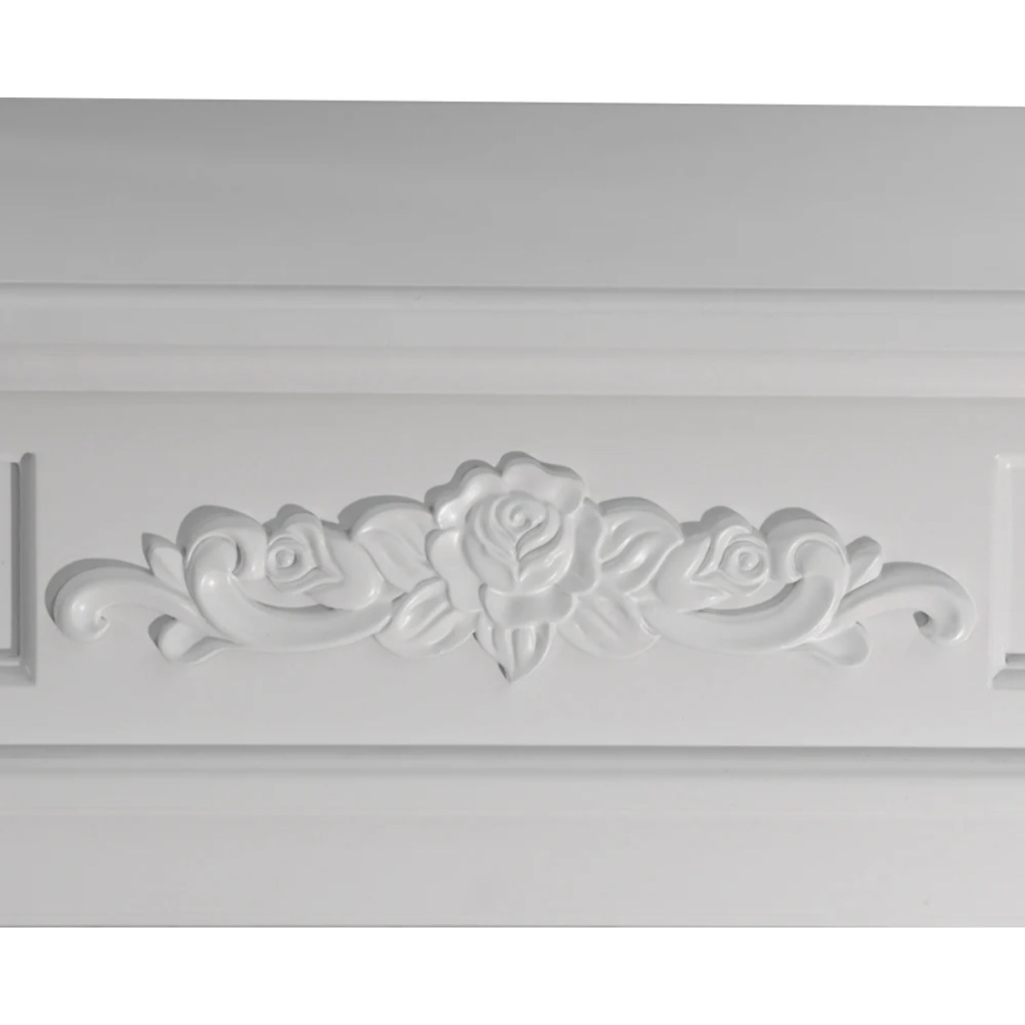 Truman - Cornice per Camino 121x108x38 cm Rivestimento Decorativo in Legno MDF Bianco