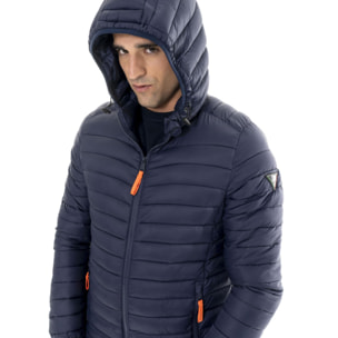 Plumífero de invierno para hombre "Basic" con cremallera y capucha