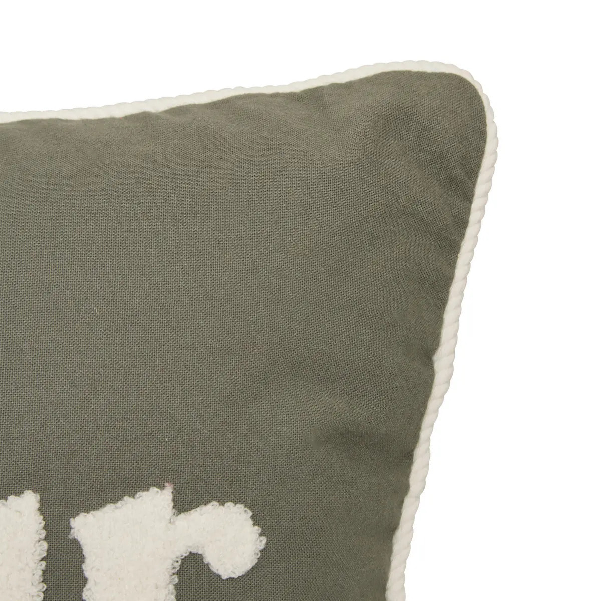 Coussin Cherry vert Kaki 58x10cm