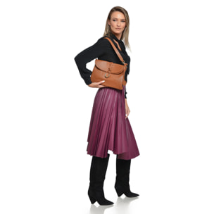 Borsa a tracolla Anna Luchini Cammello