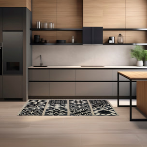 TAPPETO DA CUCINA CEMENTINE NERO