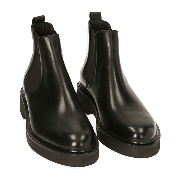 Chelsea boots neri in pelle