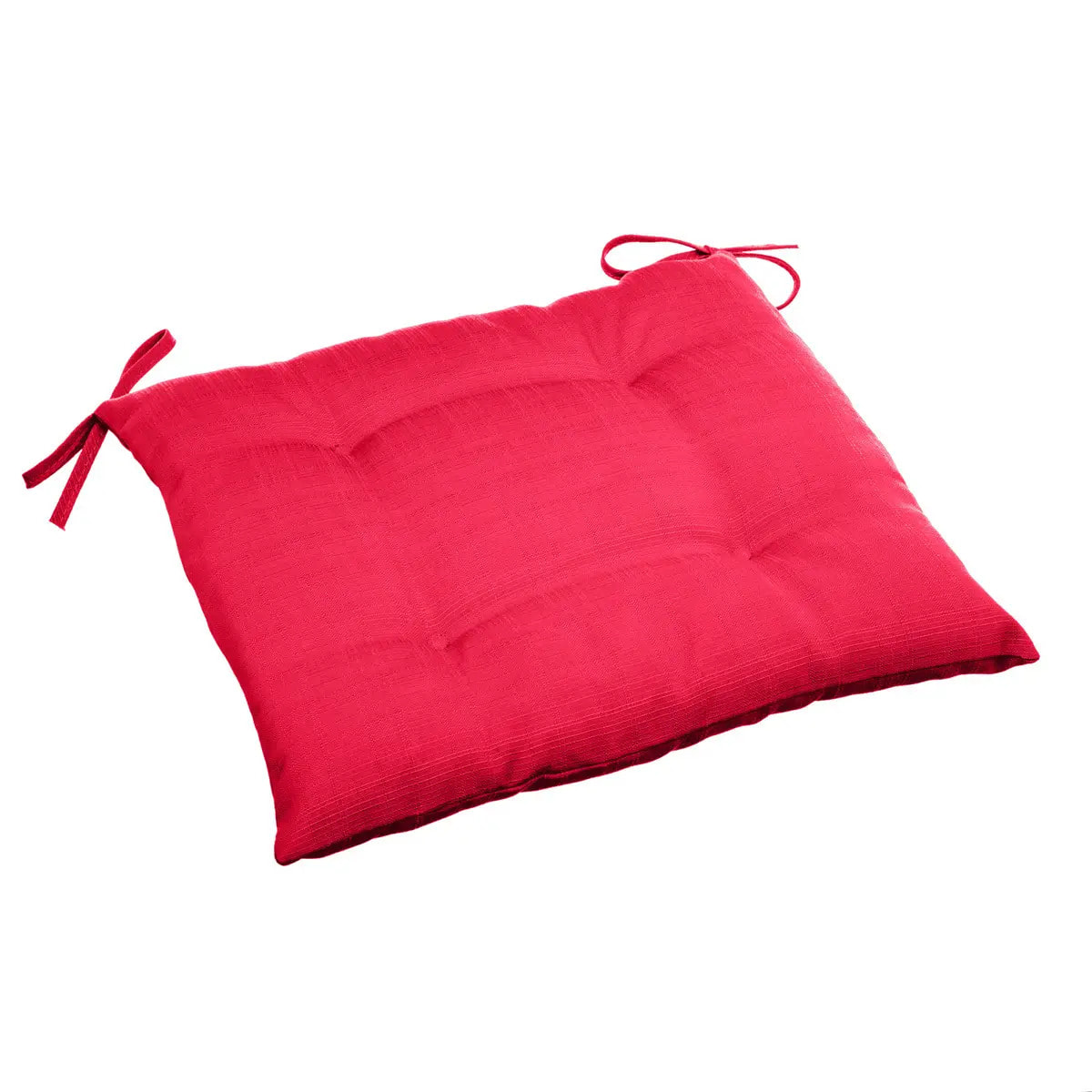 Galette de chaise carrée 4 points "Korai" grenade 40x40x4cm en polyester