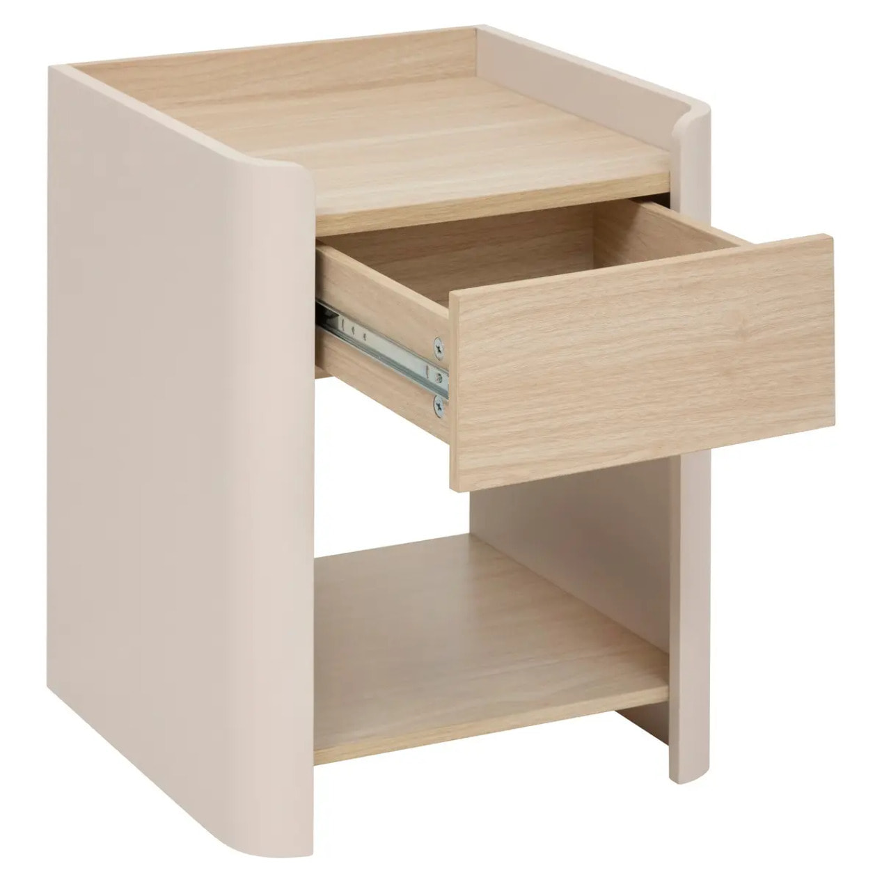 Table de chevet Roundy ivoire