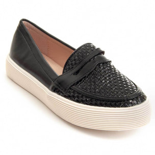 Mocasines de Plataforma - Negro - Altura: 3 cm