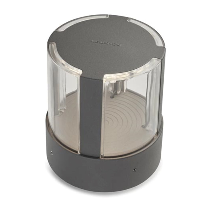 LEDS C4 Baliza Ip66 Compact Ø128Mm Led 10.8W Blanco Cálido - 3000K On-Off Gris Urbano