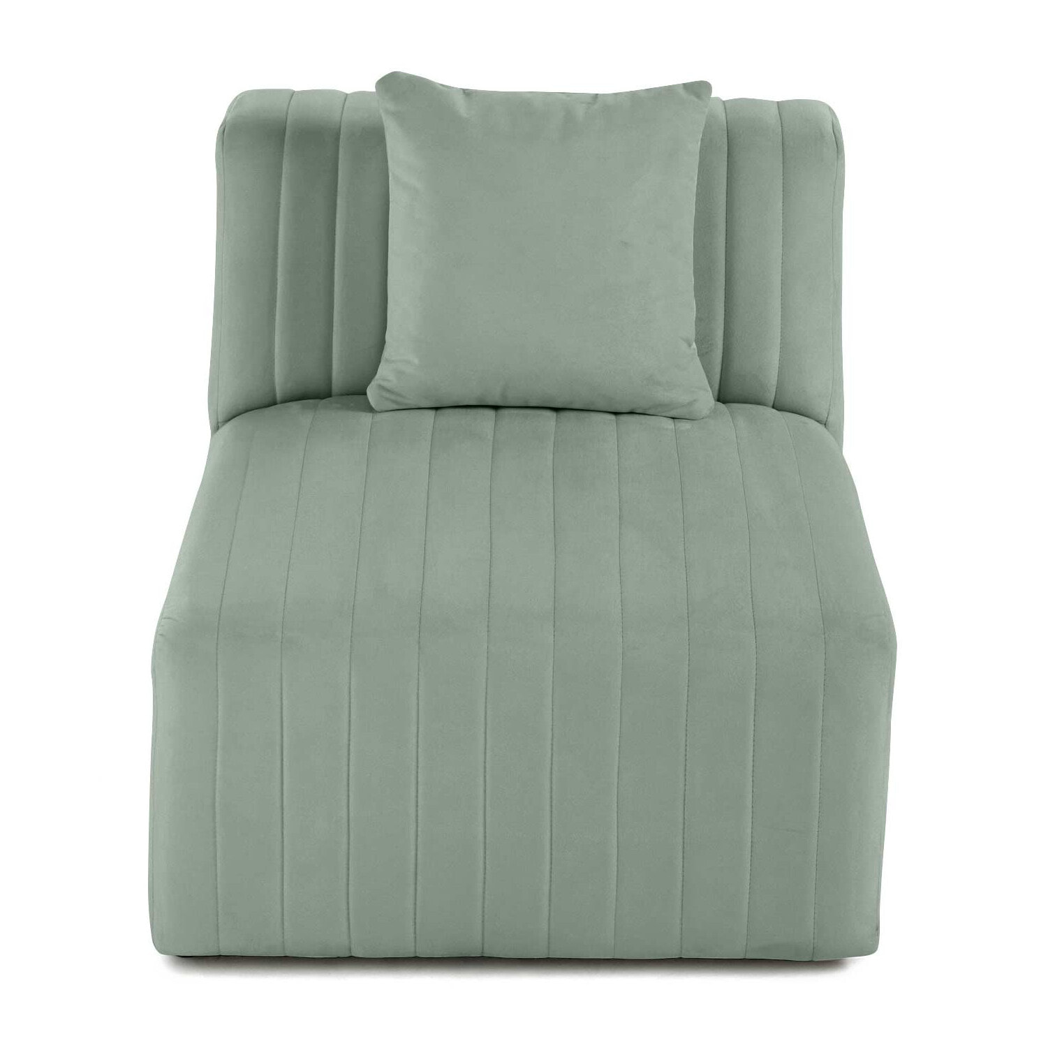Nova - module d'assise sans accoudoirs - en velours - Bleu