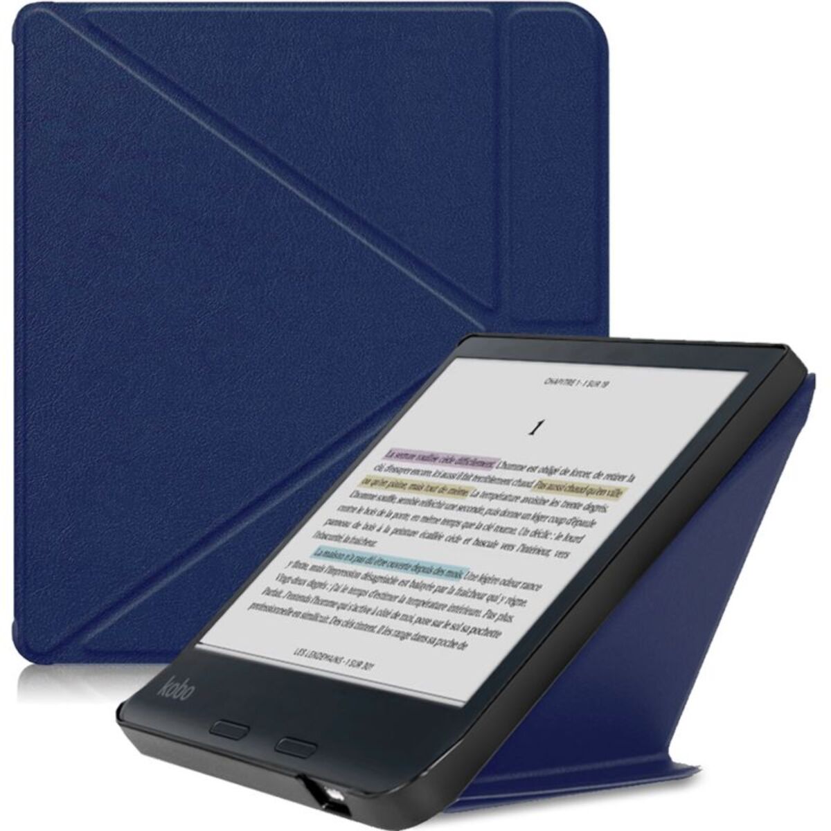 Etui IBROZ Origami Kobo Libra Colour 2024 bleu