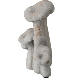 J-Line Lot De 5 Champignon Ciment Beige Clair