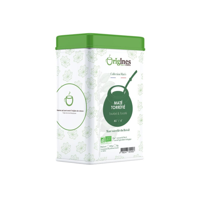 Maté bio torréfié - Boîte Métal 100g