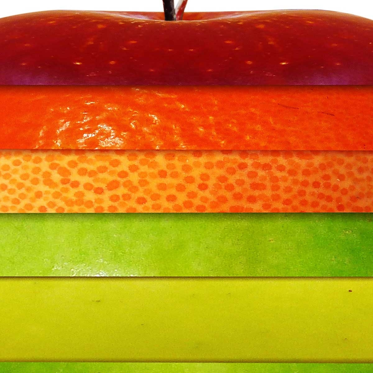 Tableau cuisine pomme orange citron Tableau alu Dibond