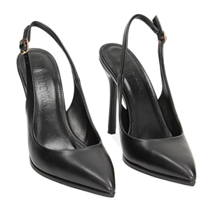 Zapatos de tacón descubierto negros