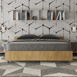 Letto senza rete 160x200 quercia Nuamo