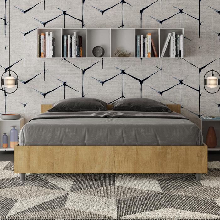 Letto senza rete 160x200 quercia Nuamo