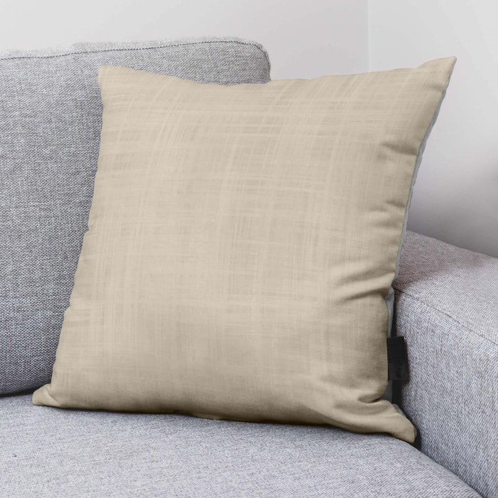 Housse de coussin 100% coton Beige 50x50 cm